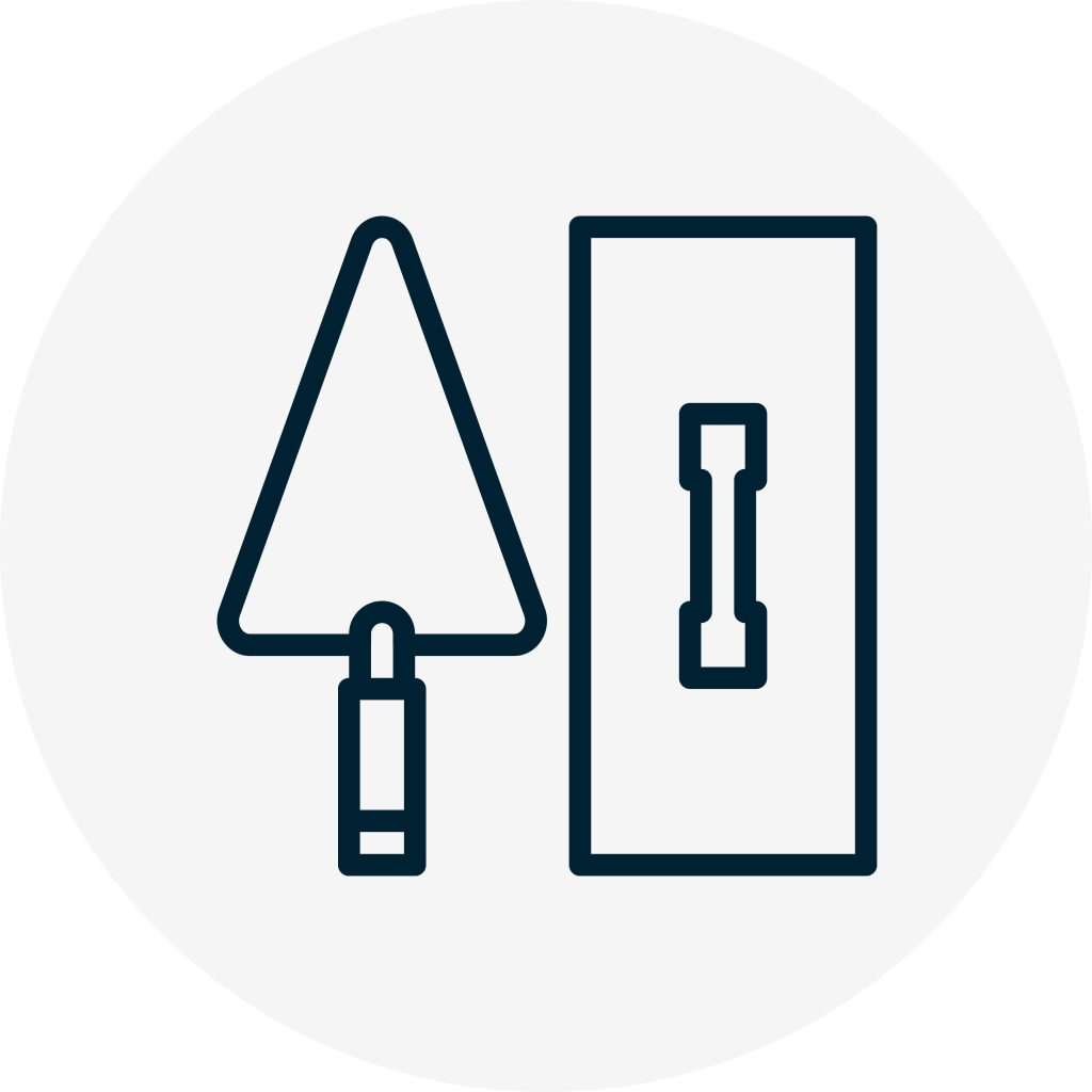 Finishing concrete icon